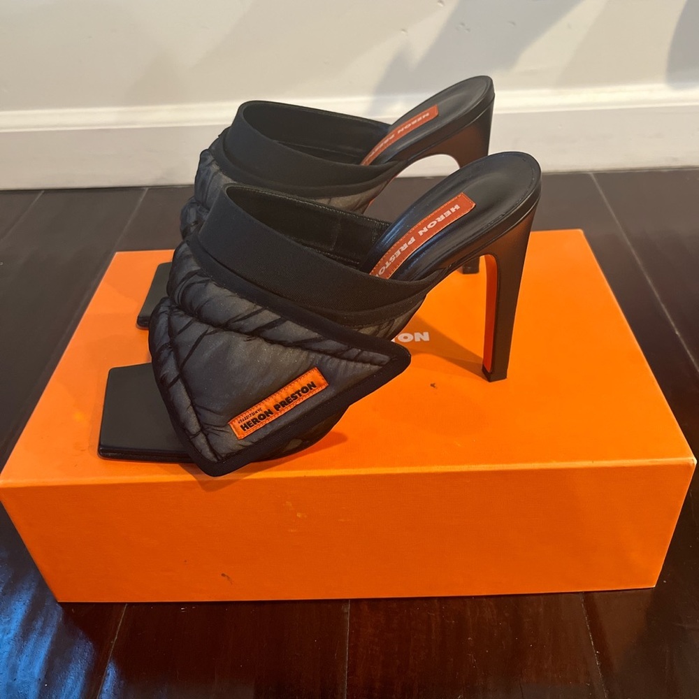 Heron Preston organza Mules